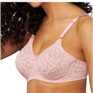 NWT BALI LACE 'N SMOOTH LACE Underwire Bra Hush pink
